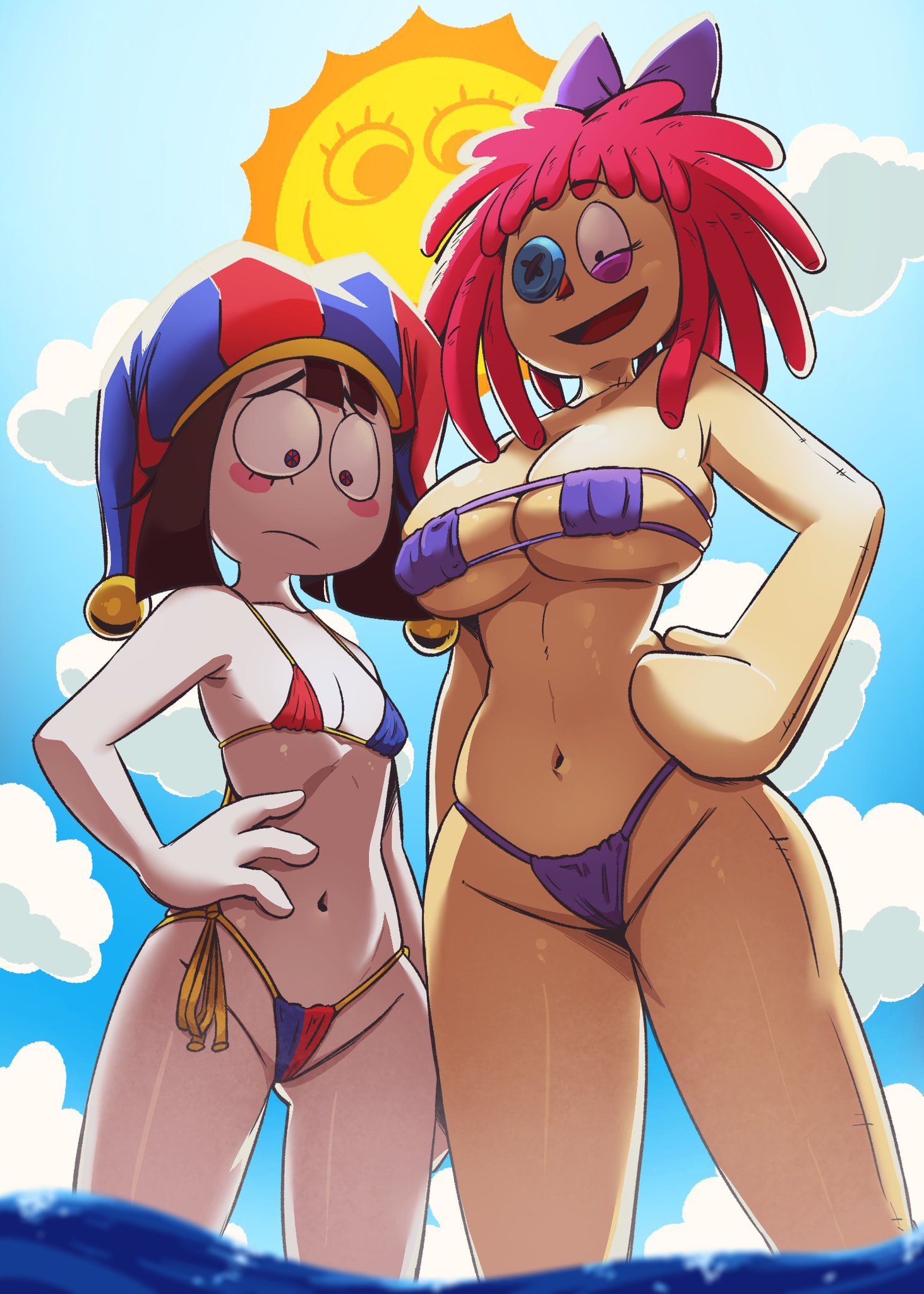 Pomni (Beach Outfit) Rule 34 Image
